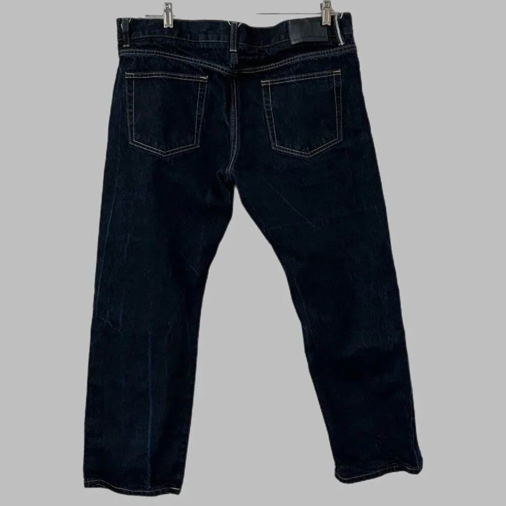 Tommy Hilfiger Jeans Mens Size W36 L26 Dark Wash Button Fly Denim Pants